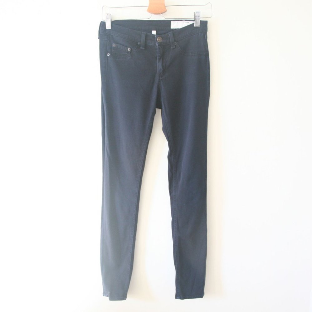 Size 26 - RAG & BONE Women's Black Plush Mid Rise Ankle Leggings Pants